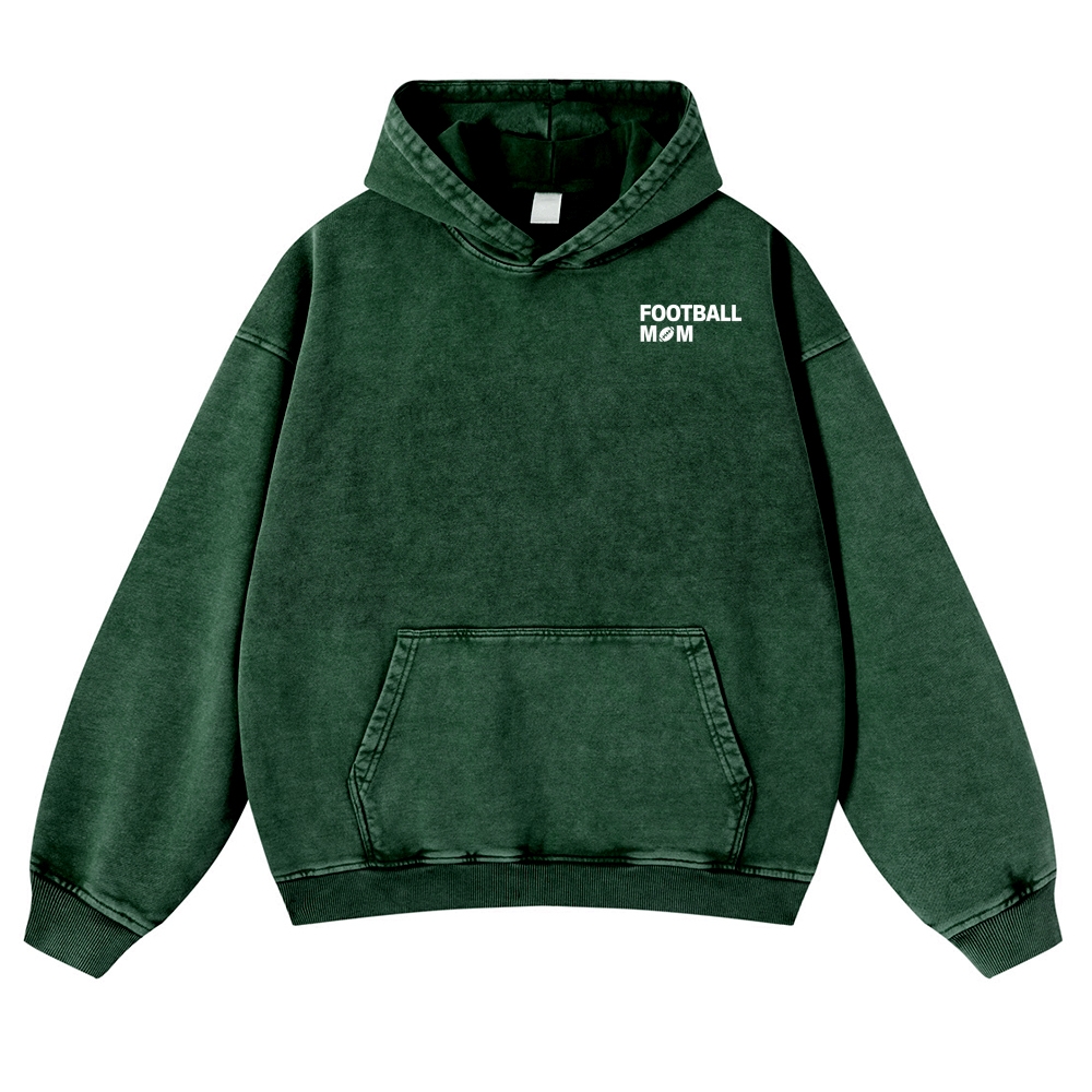 Unisex Fit Football Mom Vintage Washed Hoodie