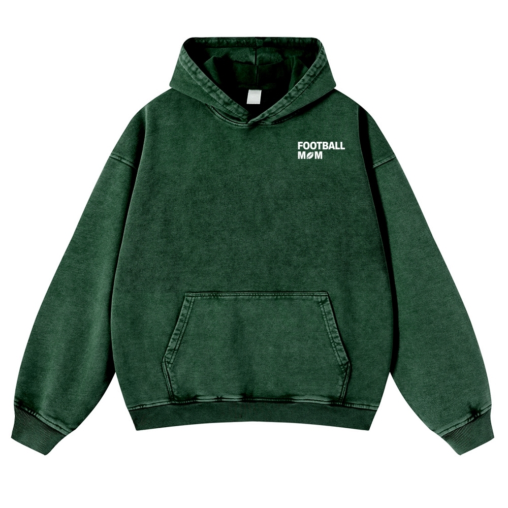 Unisex Fit Football Mom Vintage Washed Hoodie