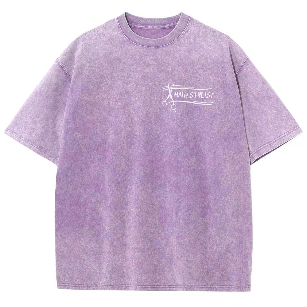 Hair Stylist Unisex Fit Washed T-Shirt-moweekender