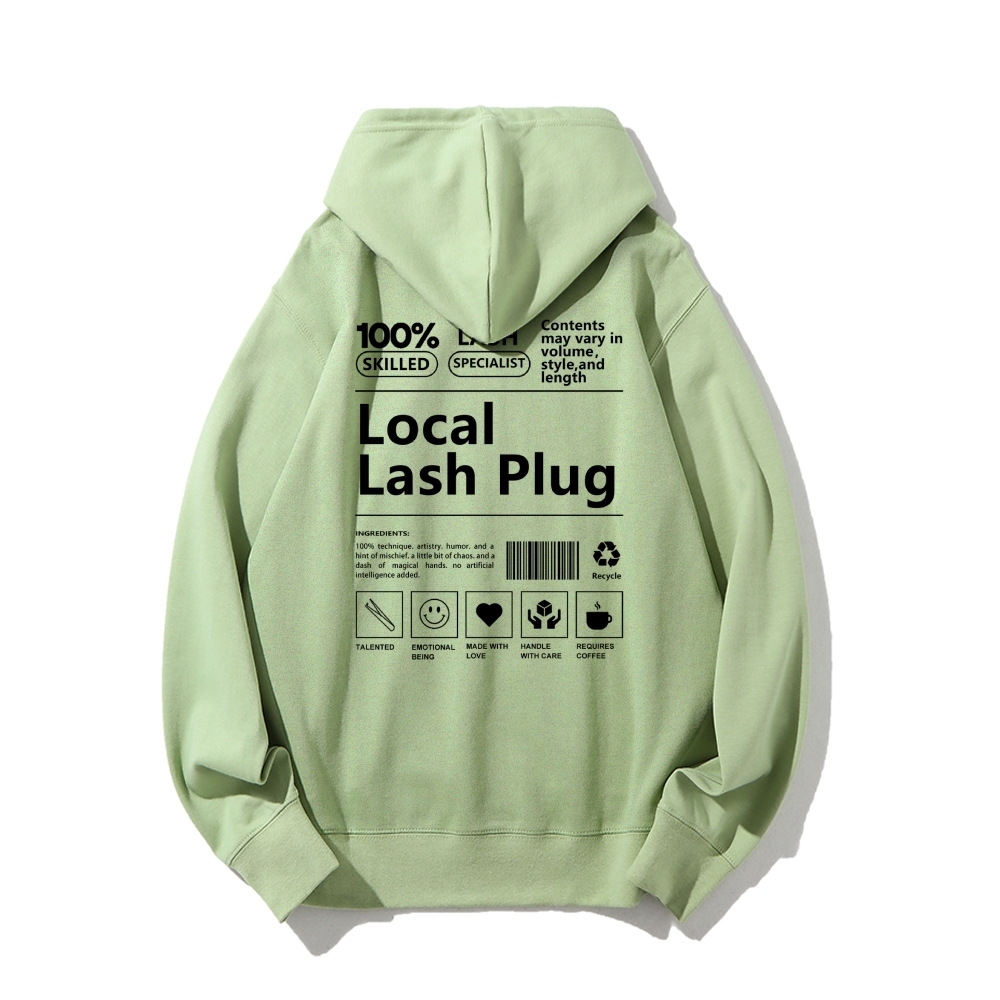Local Last Plug Long Sleeved Hoodie-moweekender