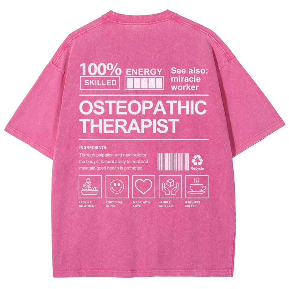 Osteopathic Therapist Unisex Fit Washed T-Shirt