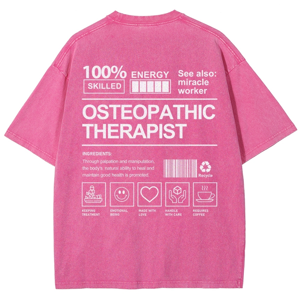 Osteopathic Therapist Unisex Fit Washed T-Shirt