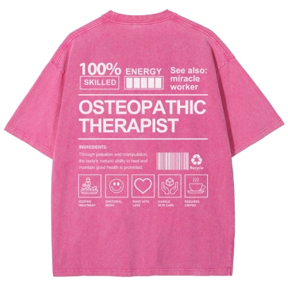 Osteopathic Therapist Unisex Fit Washed T-Shirt