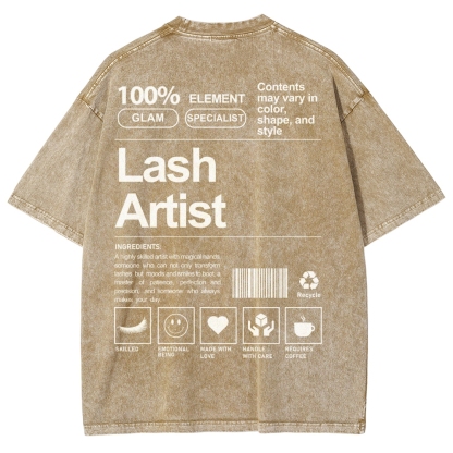 Lash Artist Unisex Fit Washed T-Shirt-moweekender