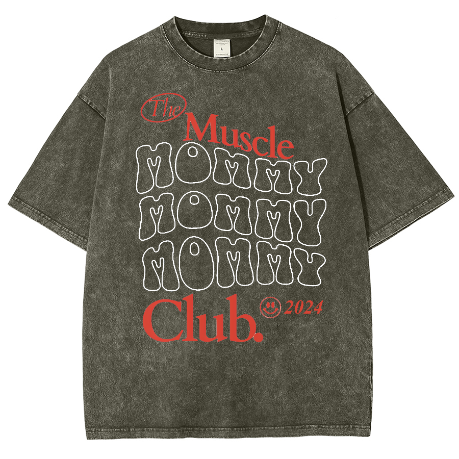 The Muscle Mommy Club Unisex Fit Washed Oversized T-Shirt-moweekender