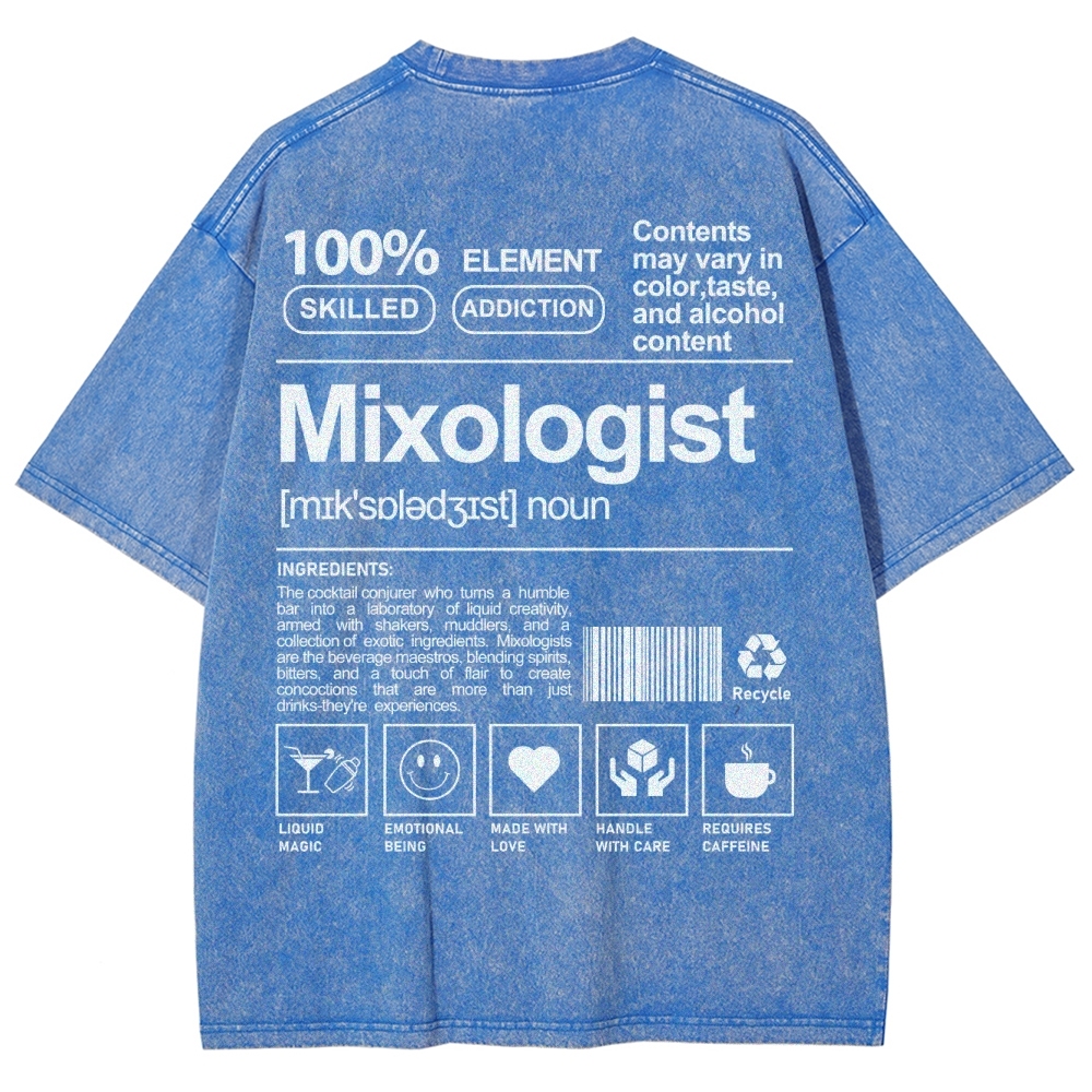 Mixologist Unisex Fit Washed T-Shirt-moweekender