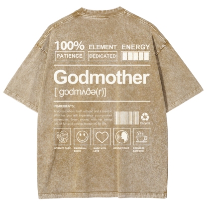 Godmother Unisex Fit Washed T-Shirt-moweekender