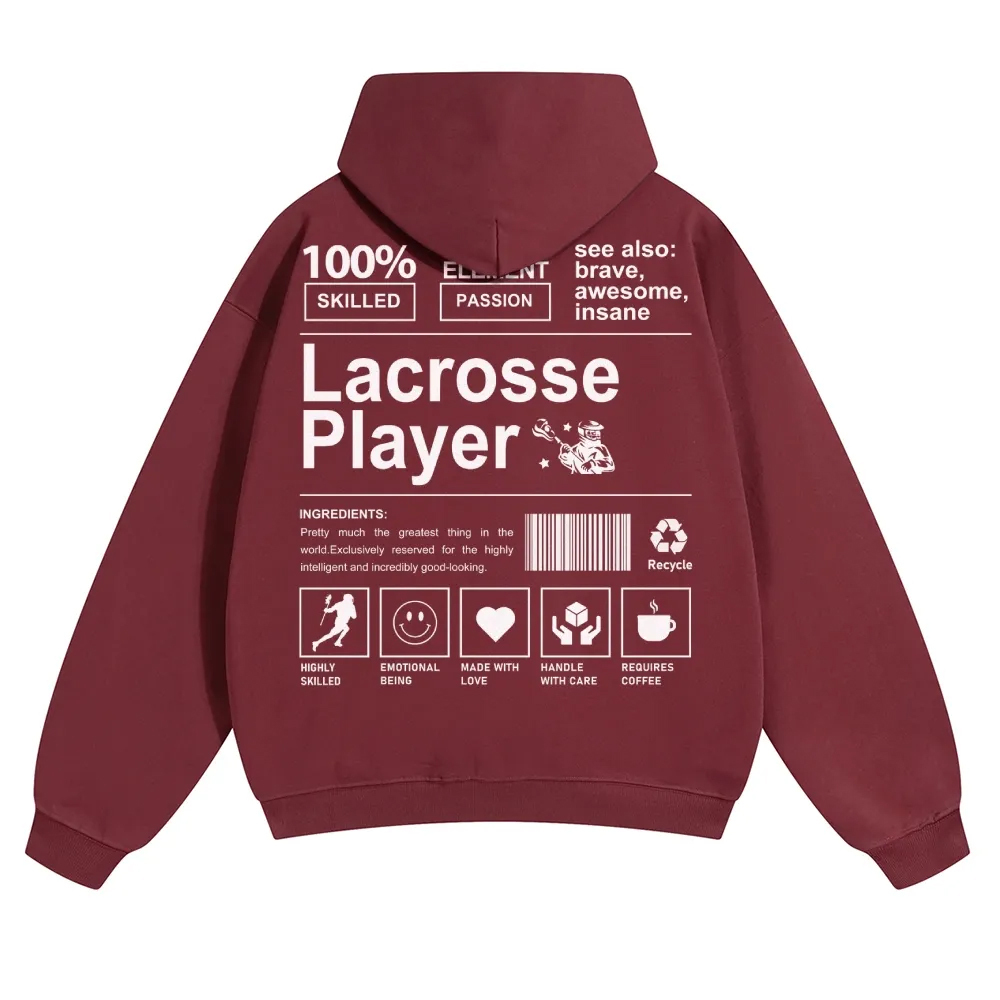 Lacrosse Player Unisex Casual Anime Print Hoodie-moweekender