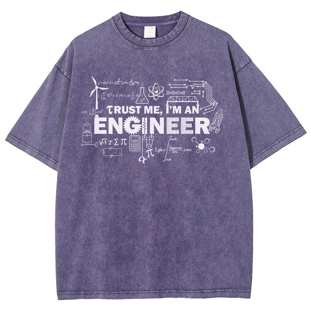 Engineer Unisex Fit Washed T-Shirt-moweekender