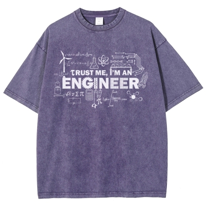 Engineer Unisex Fit Washed T-Shirt-moweekender