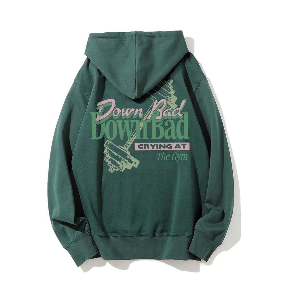 Down Bad Crying At The Gym Casual Hoodie