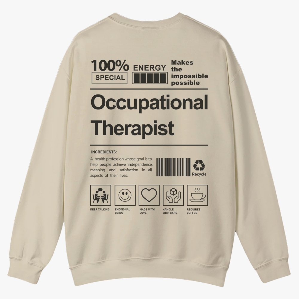 Occupational Therapist Casual Crewneck Sweatshirt-moweekender