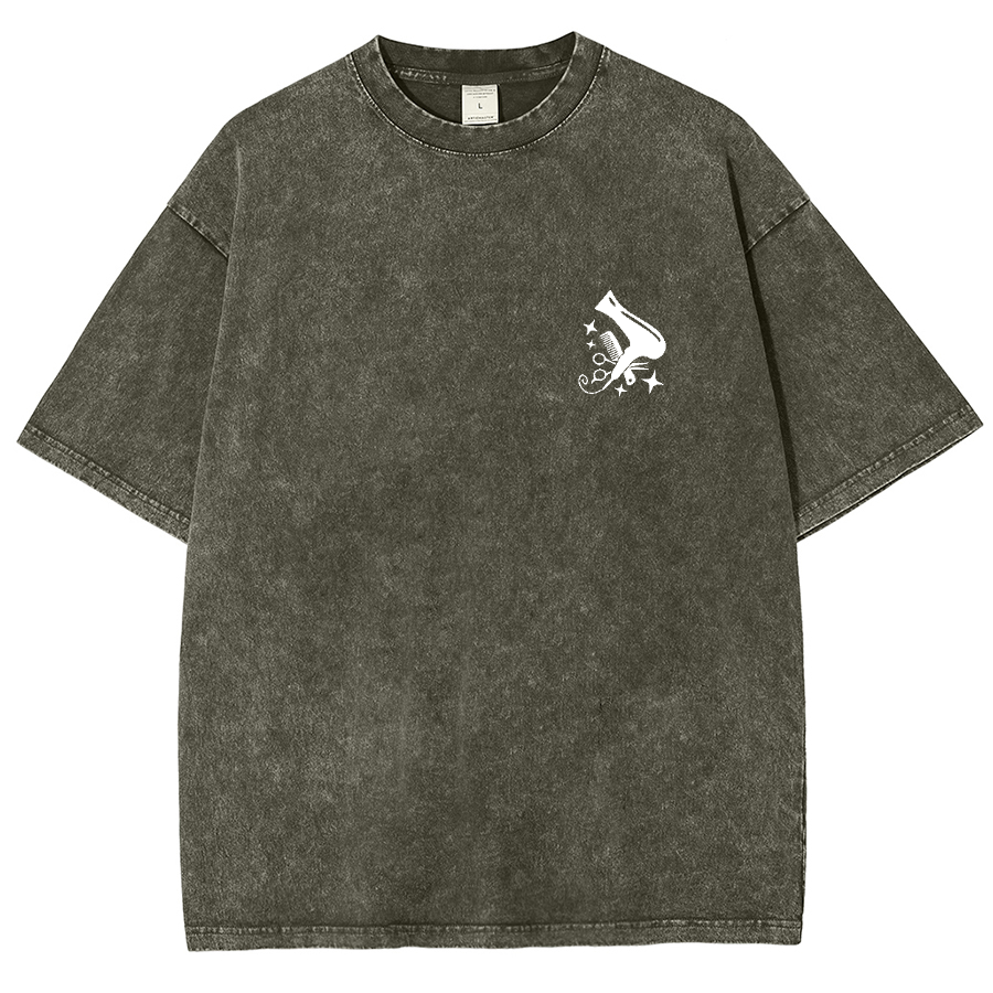 Hair Stylist Unisex Fit Washed T-Shirt-moweekender