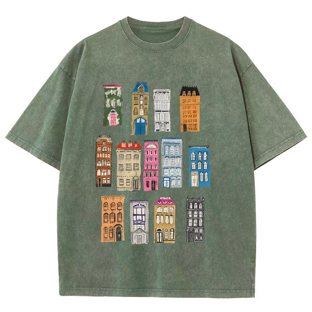 architecture Unisex Fit Washed T-Shirt