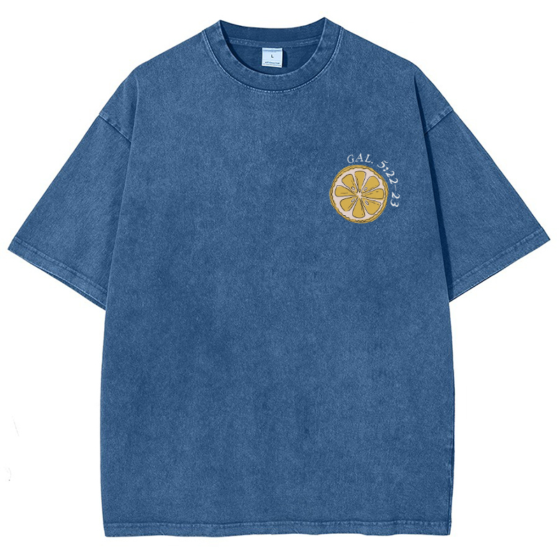 Fruit Of The Spirit Vintage Snowflake Washed T-Shirt-moweekender