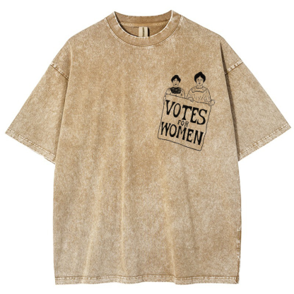 Vote Women Vintage Snowflake Washed T-Shirt-moweekender