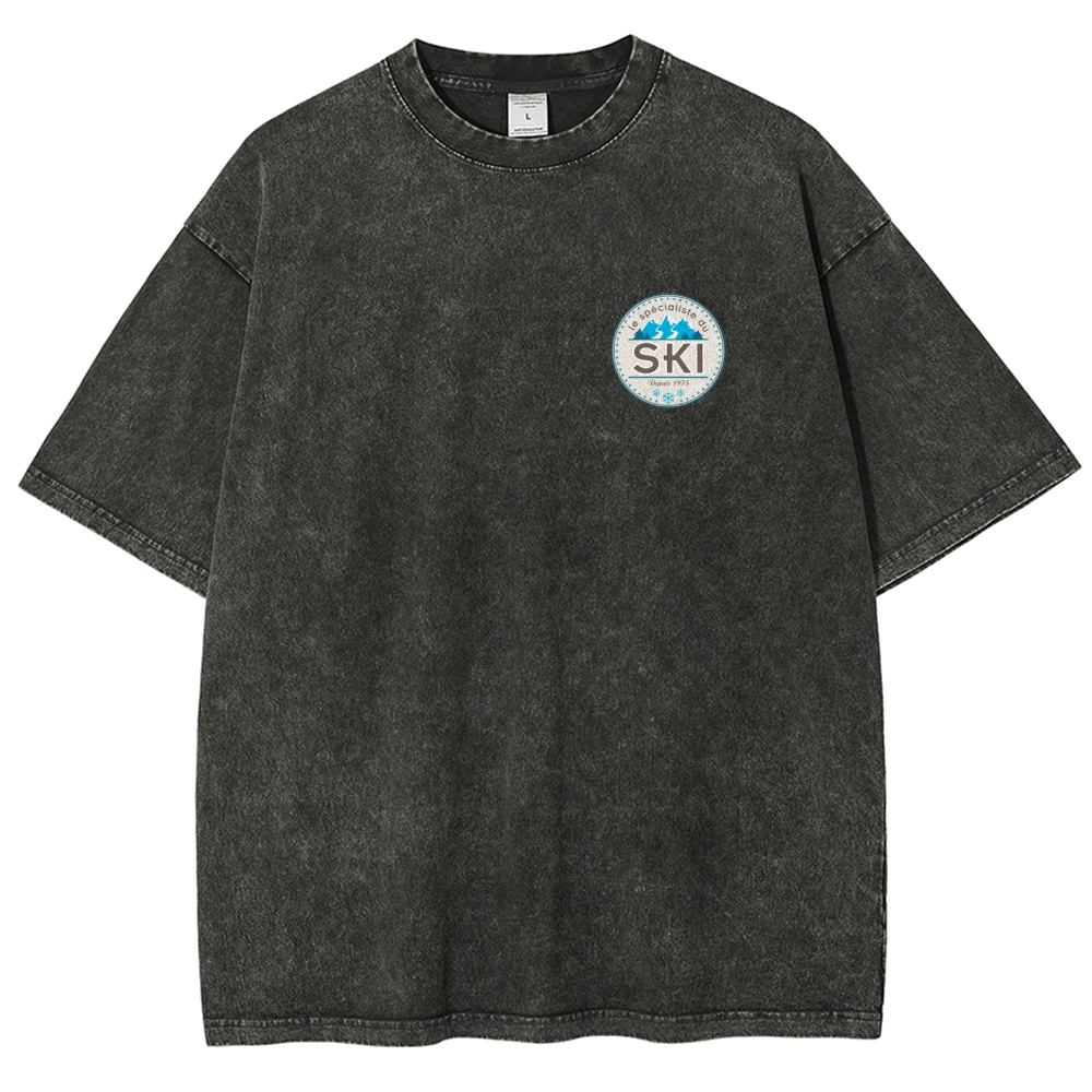 Skieur Unisex Fit Washed T-Shirt-moweekender