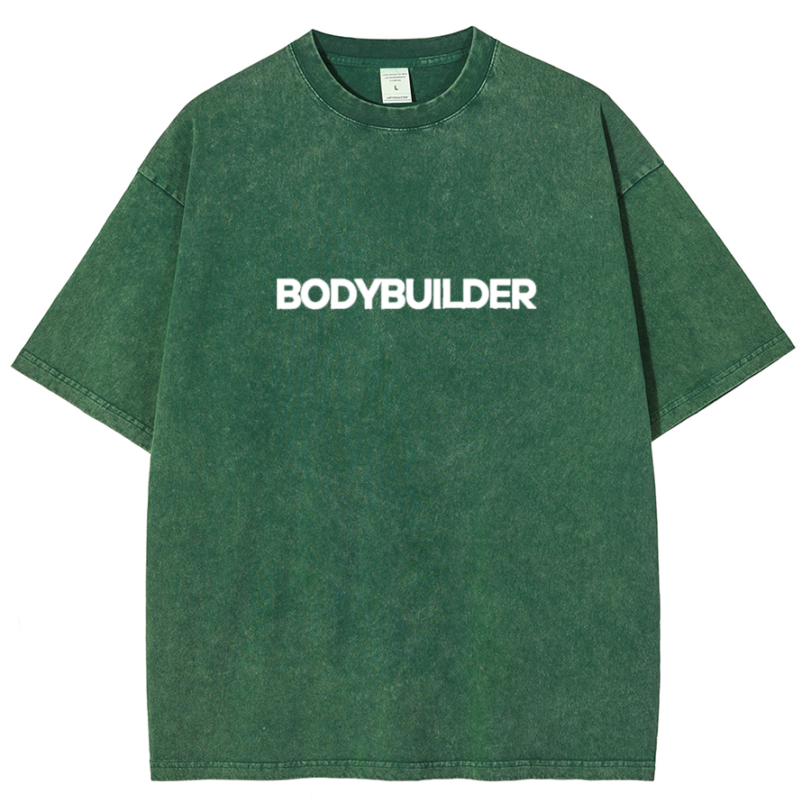 Body Builder Unisex Fit Washed T-Shirt-moweekender
