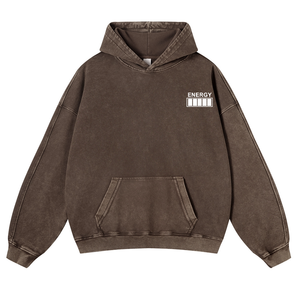 QR Code Customized Unisex Fit Washed Hoodie