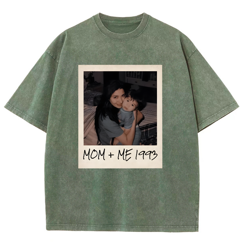 Picture Custom Mother's Day Gift Unisex Fit Washed T-Shirt