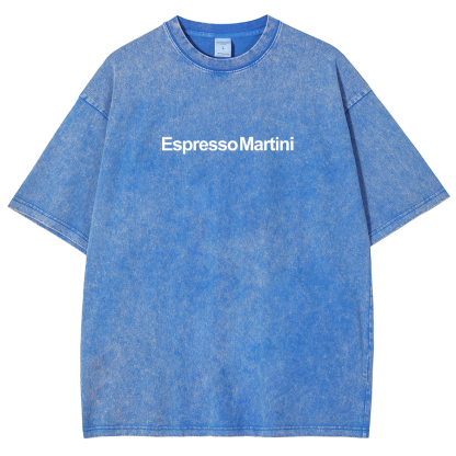 Espresso Martini Unisex Fit Washed Oversized T-Shirt-moweekender