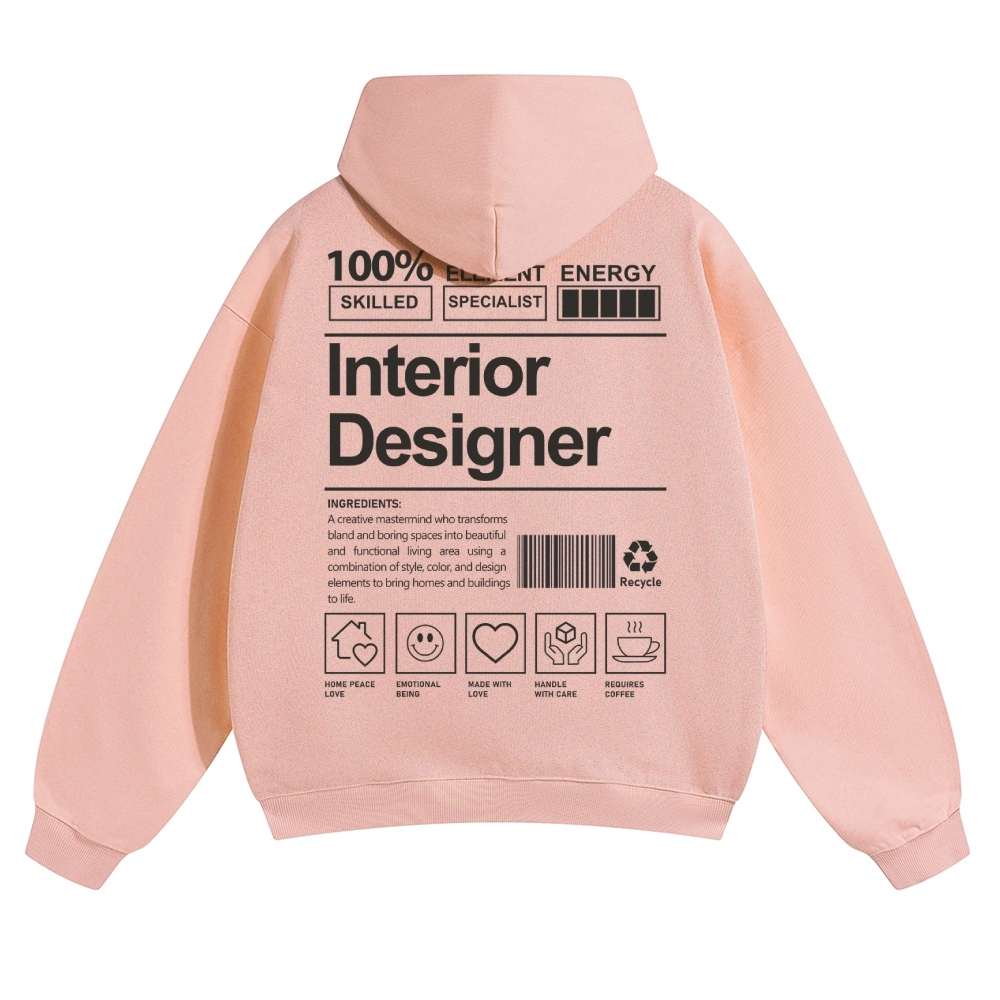Interior Designer Unisex Casual Anime Print Hoodie-moweekender