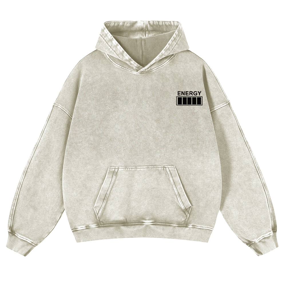 QR Code Customized Unisex Fit Washed Hoodie