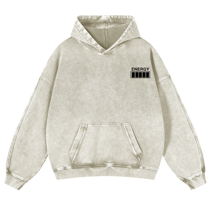 QR Code Customized Unisex Fit Washed Hoodie