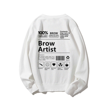 Brow Artist Casual Crewneck Sweatshirt-moweekender