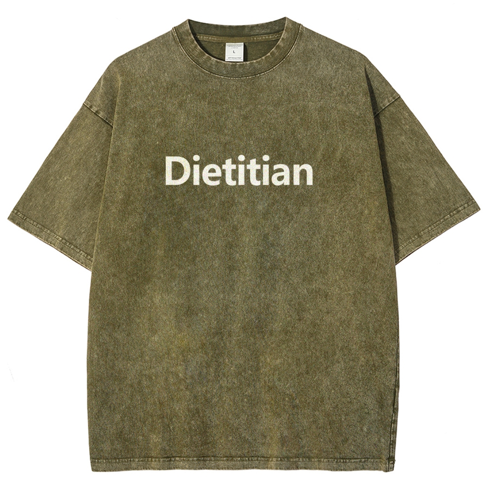 Dietitian Unisex Fit Washed T-Shirt-moweekender