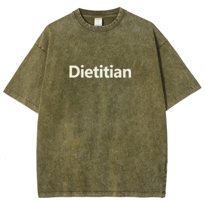 Dietitian Unisex Fit Washed T-Shirt-moweekender
