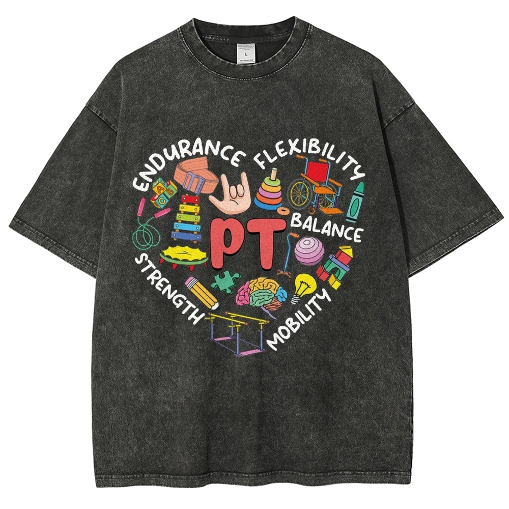 Physical Therapist Unisex Fit Washed T-Shirt-moweekender