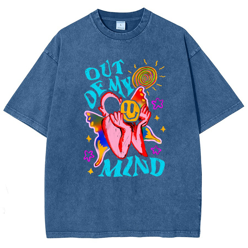 Out Of My Mind Vintage Snowflake Washed T-Shirt-moweekender
