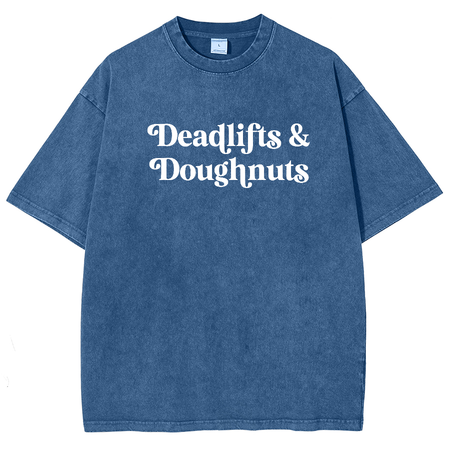 Deadlifts & Dounghts Unisex Fit Washed Oversized T-Shirt-moweekender