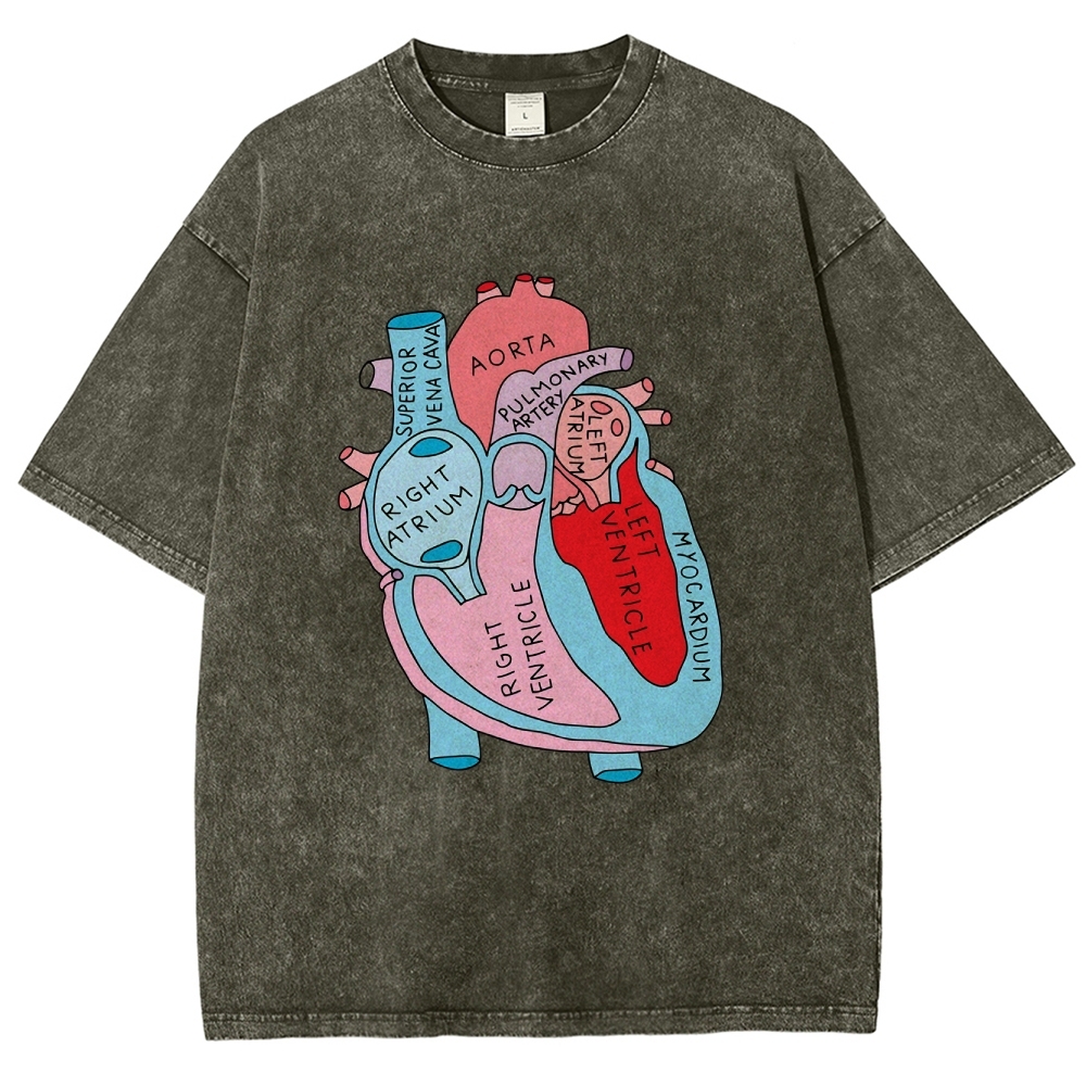 cardiology Unisex Fit Washed T-Shirt-moweekender
