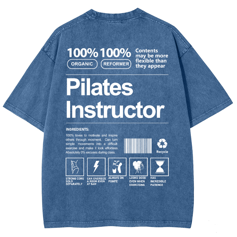 Pilates Instructor Unisex Fit Washed T-Shirt