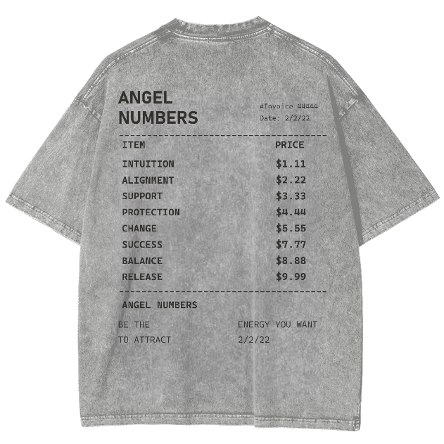 Angel Numbers Unisex Fit Washed T-Shirt-moweekender