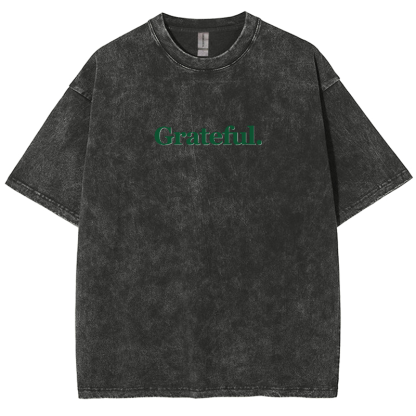 Grateful Aesthetic Summer Unisex Fit Washed T-Shirt-moweekender