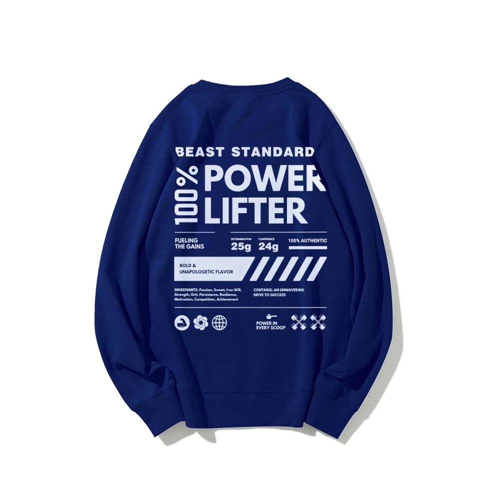 Power Lifter Casual Crew Neck Sweatshirt-moweekender