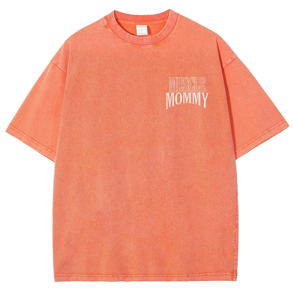 Muscle Mommy Vintage Snowflake Washed T-Shirt-moweekender