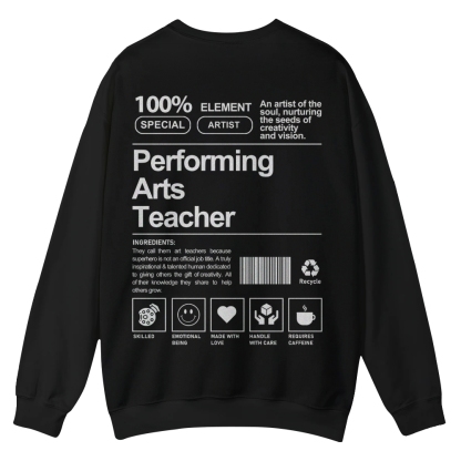 Performing Arts Teacher Casual Crewneck Sweatshirt-moweekender