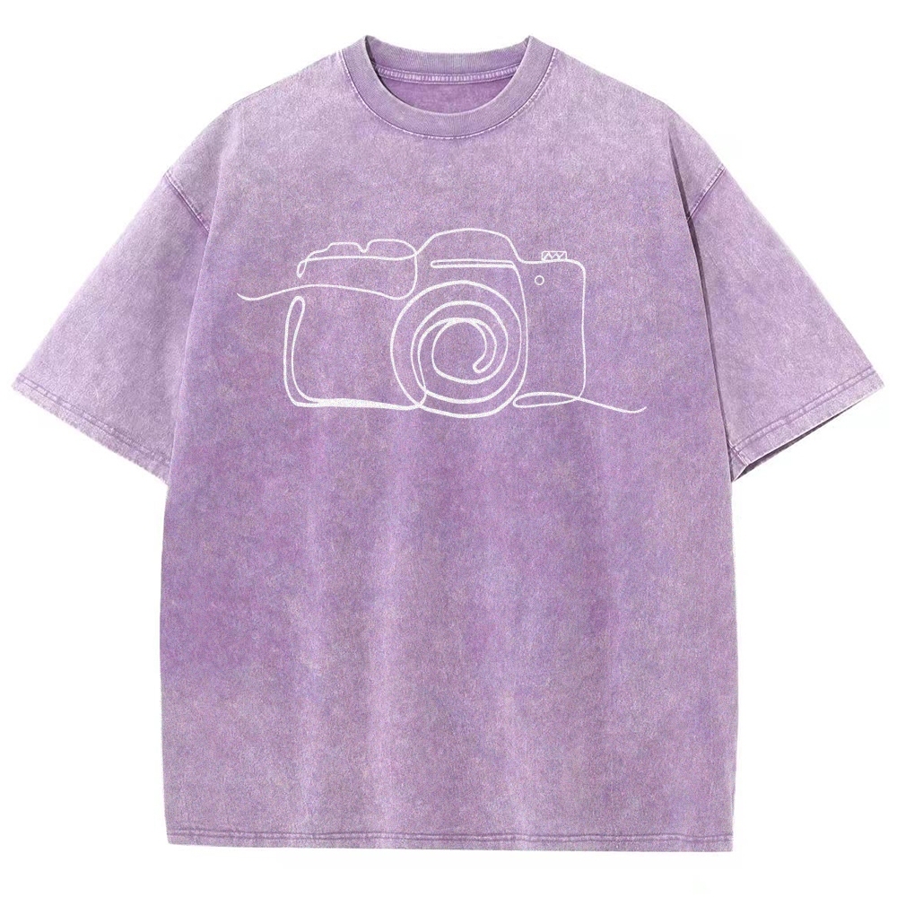 Photography Unisex Fit Washed T-Shirt-moweekender