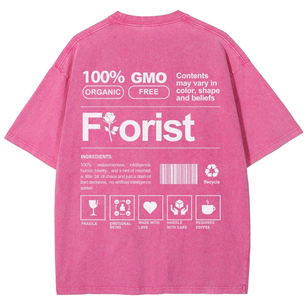 Florist Unisex Fit Washed T-Shirt-moweekender