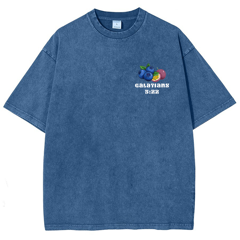 Fruit Of The Spirit Vintage Snowflake Washed T-Shirt-moweekender