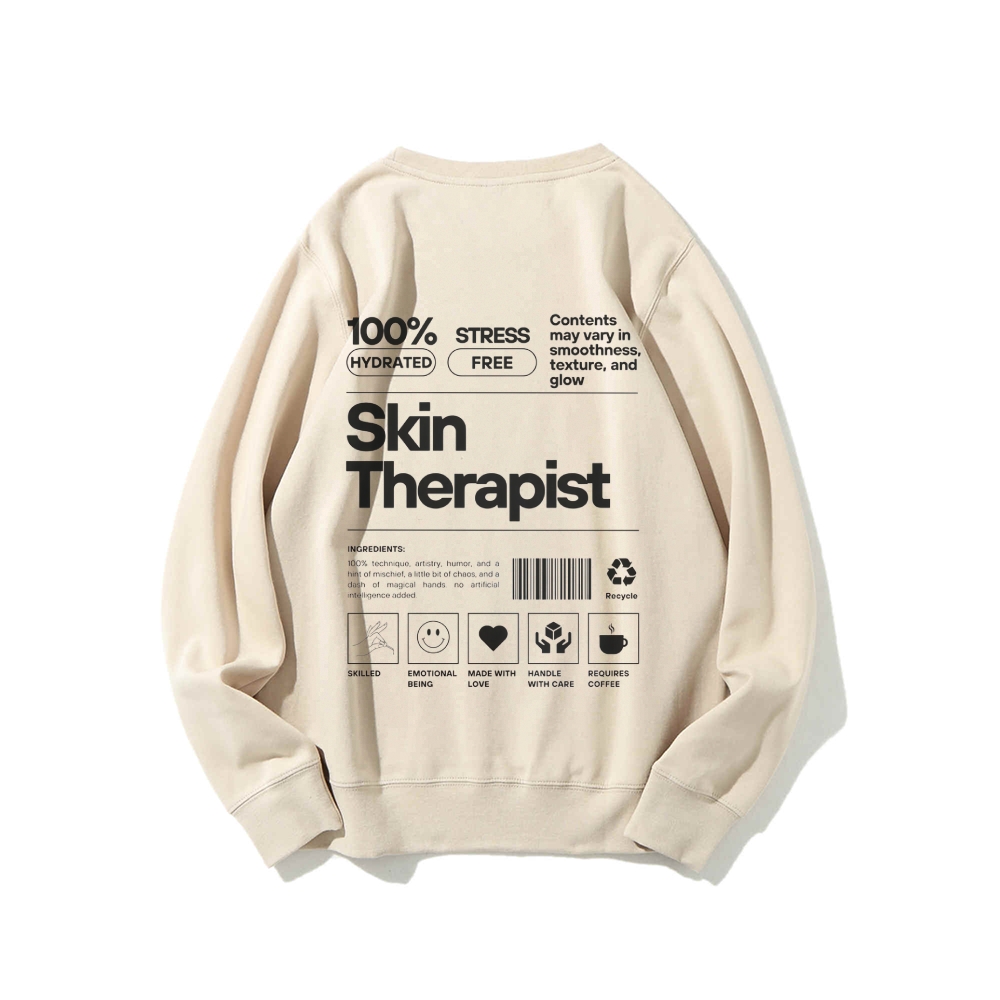Skin Therapist Crew Neck Long Sleeve Sweatshirt-moweekender