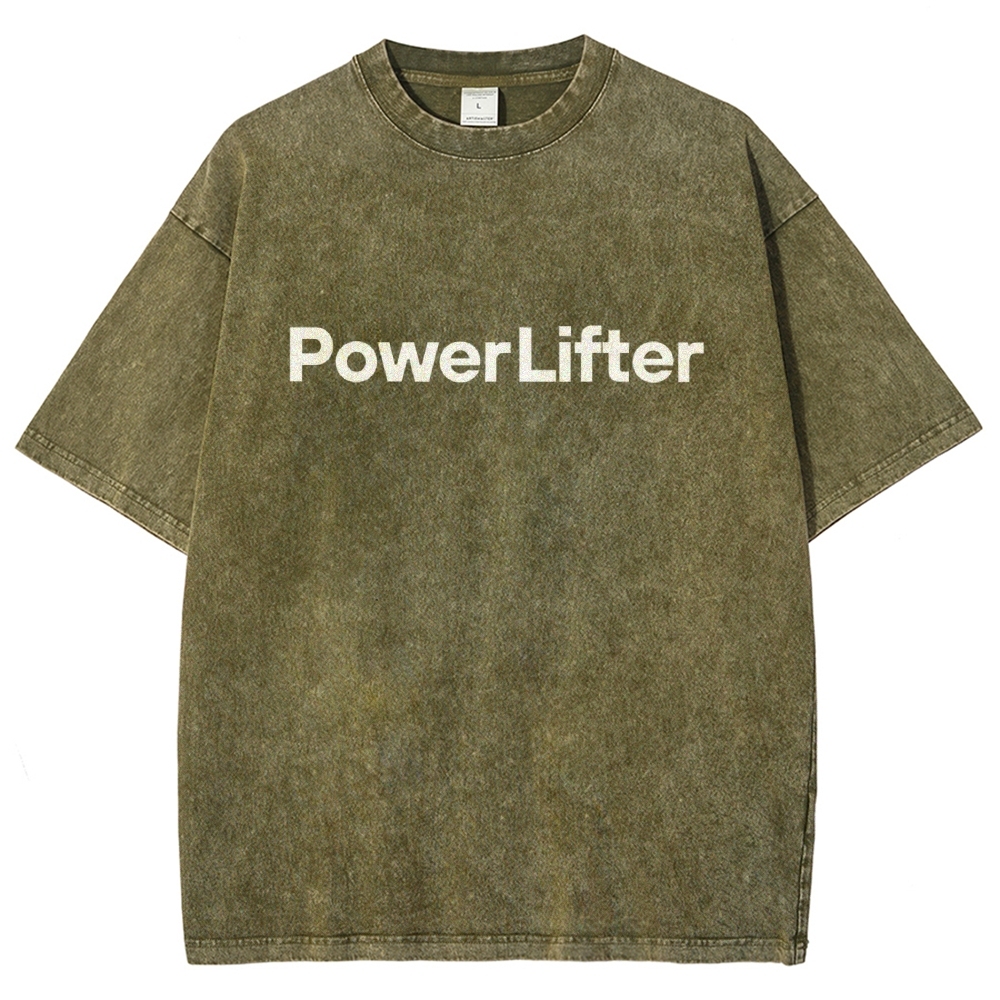 Power Lifter Washed T-shirt-moweekender