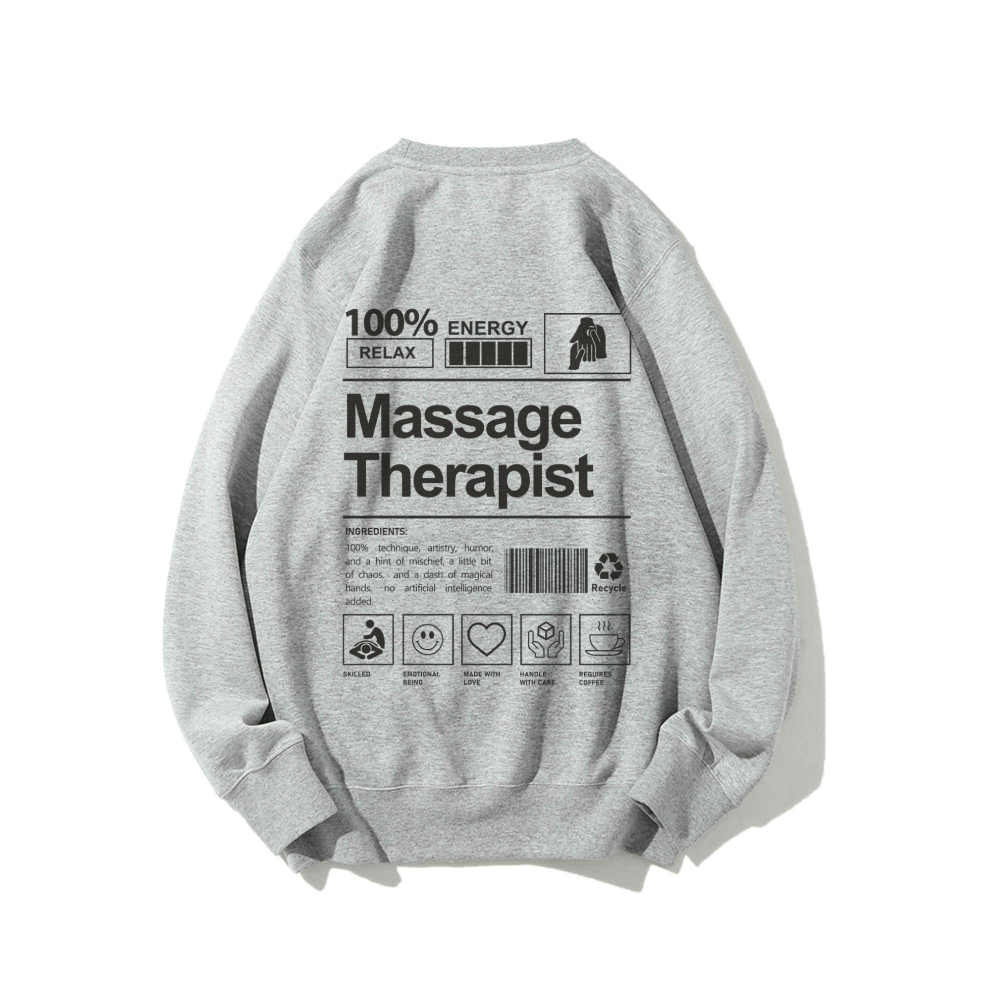 Massage Therapist Casual Crewneck Sweatshirt-moweekender