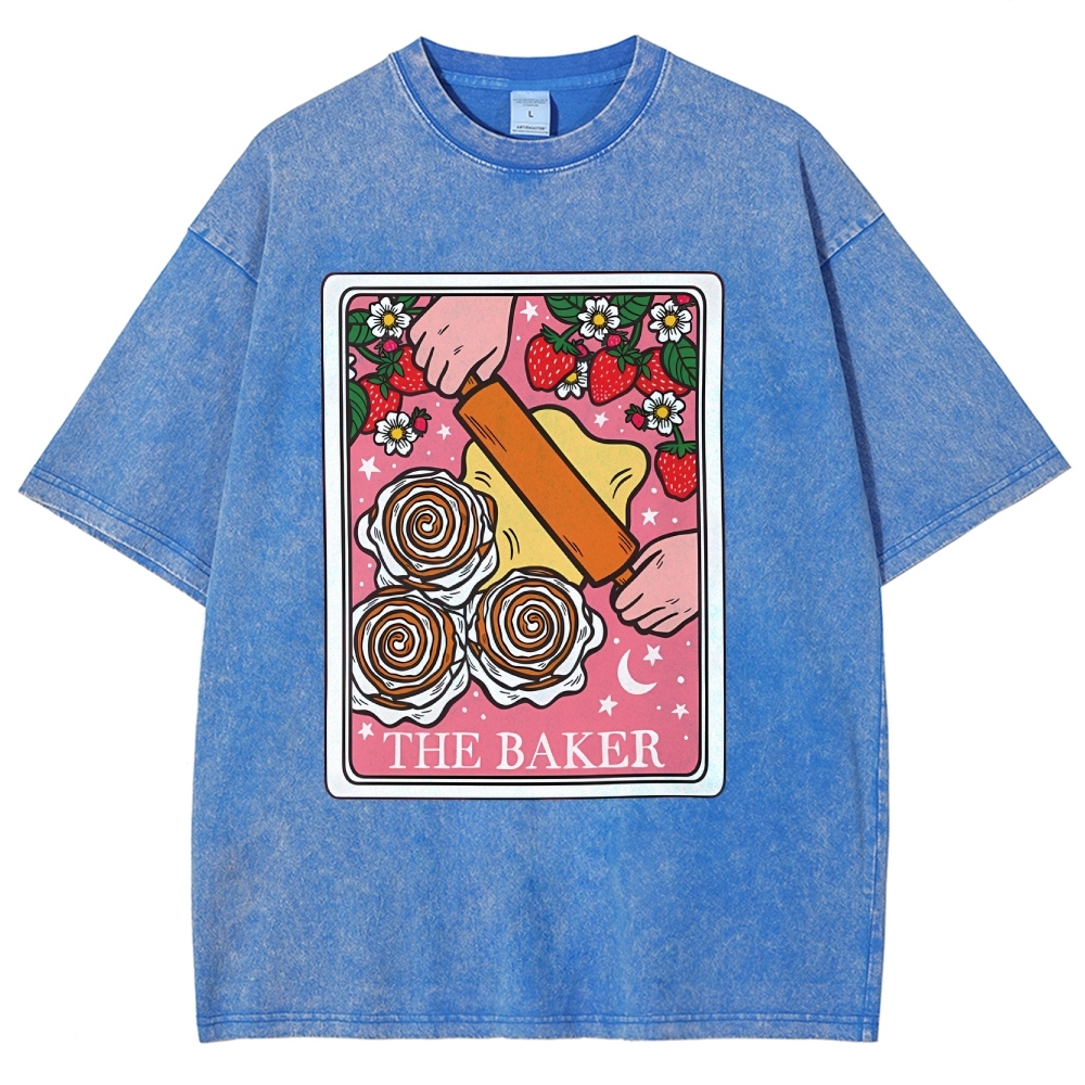 THE BAKER Unisex Fit Washed T-Shirt-moweekender