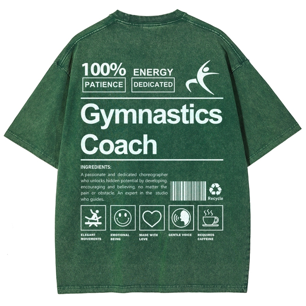 Gymnastics Coach Unisex Fit Washed T-Shirt-moweekender