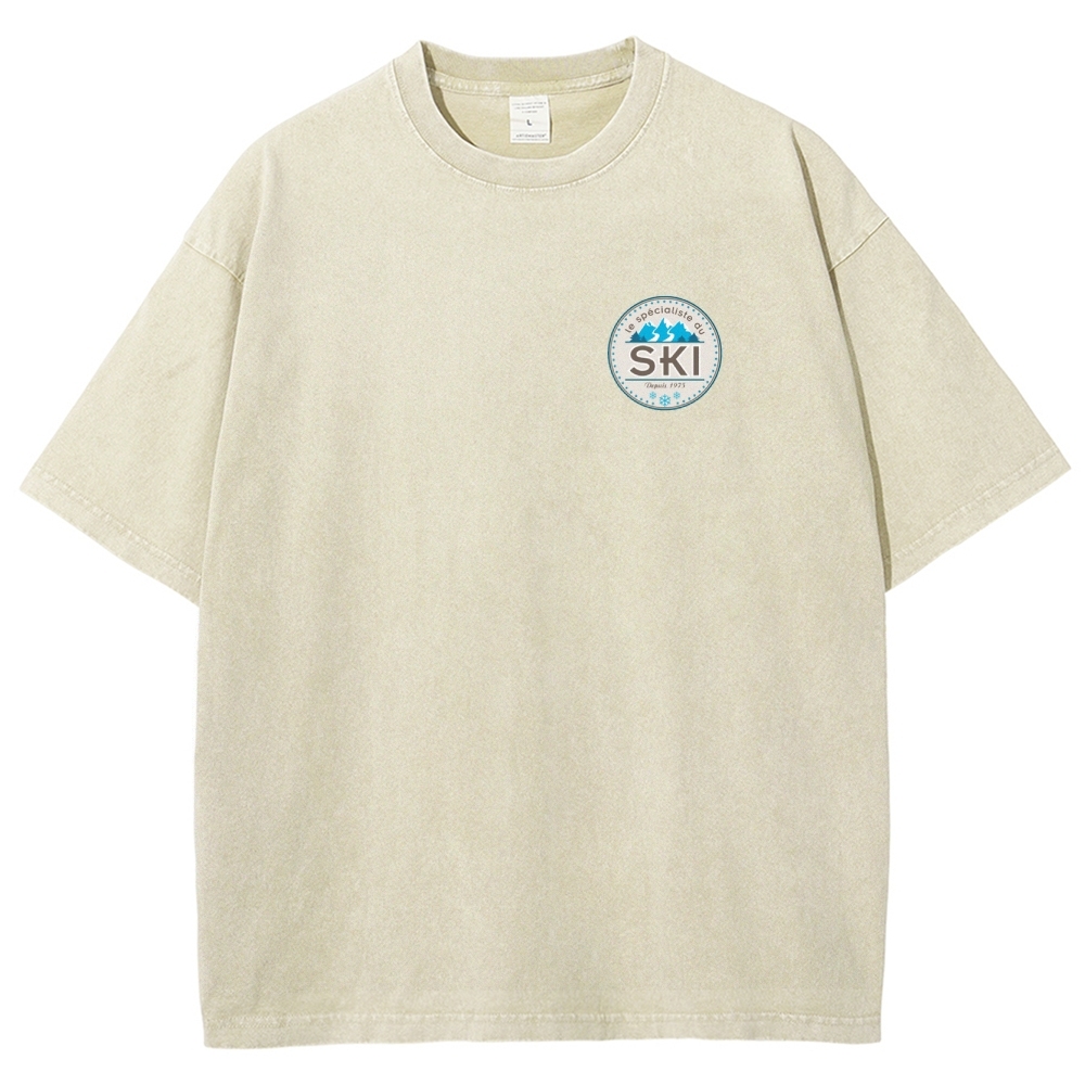 Skieur Unisex Fit Washed T-Shirt-moweekender